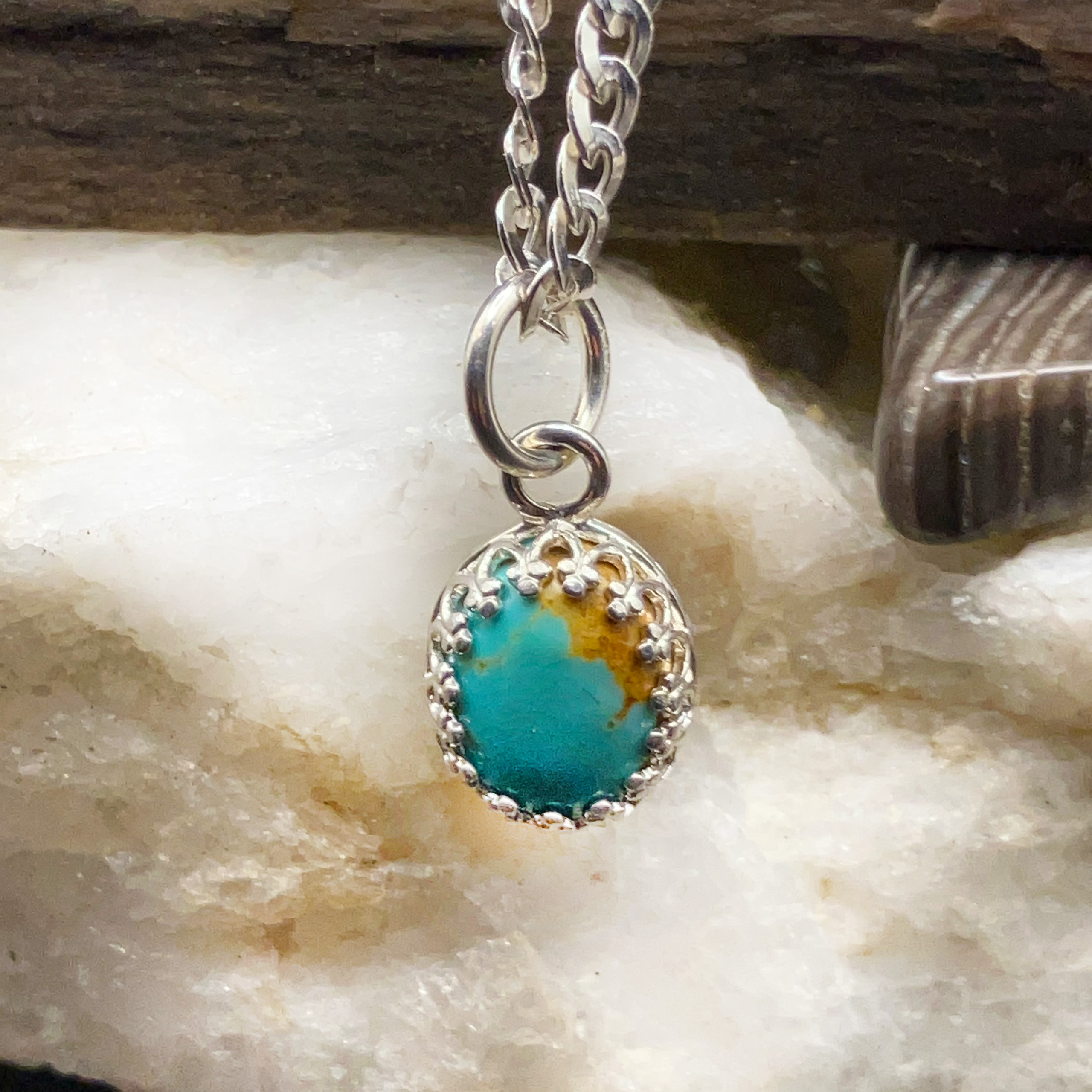Desert Glow Necklace - Gold Canyon Turquoise