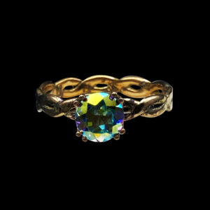 Mystic Glow Ring - Mercury Mist Topaz (Gold)