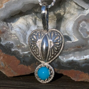 Skybound Heart Pendant – Sleeping Beauty Turquoise